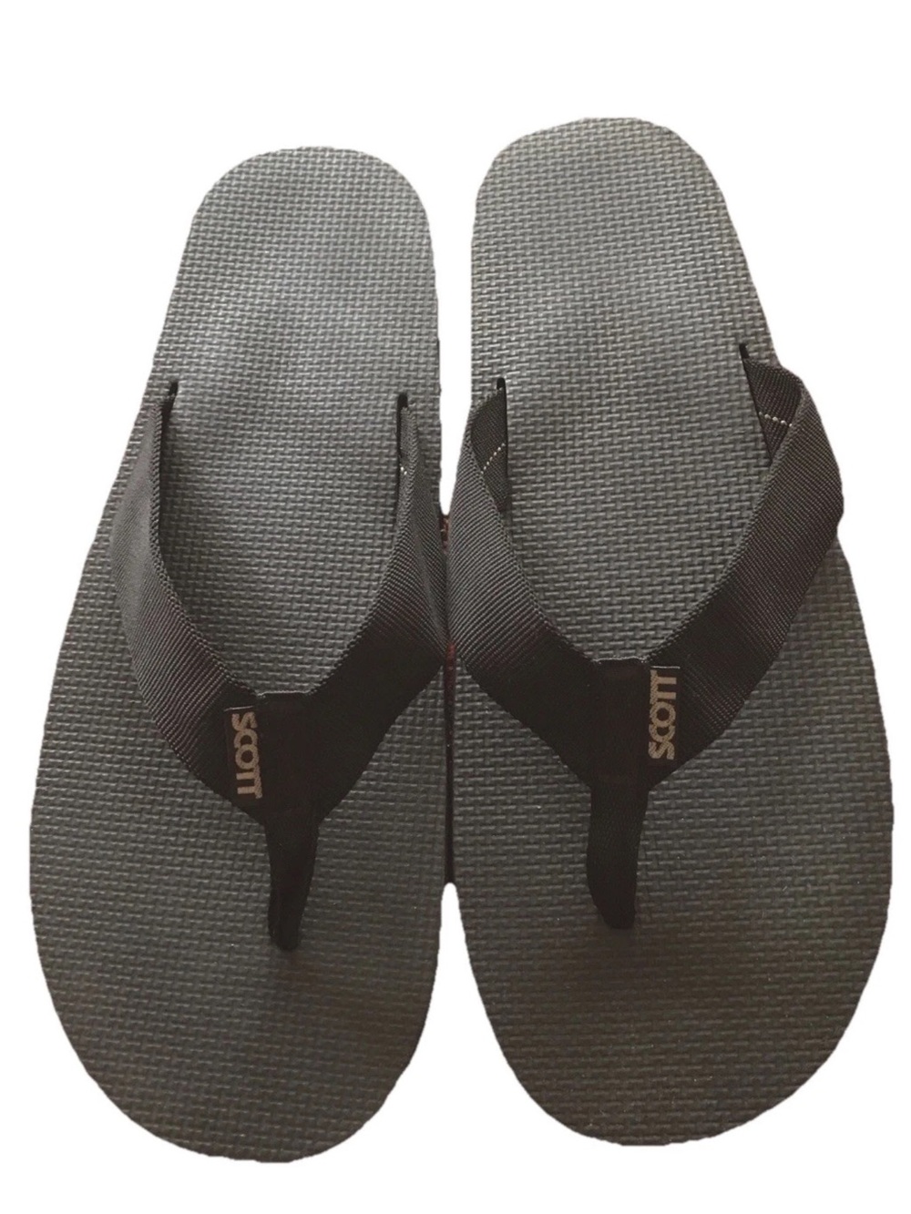Scott Black Thong Flip Flop Slipper Sandals Men’s *See Description*